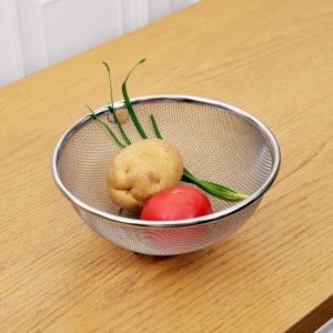 스텐 채반 원형 볼 바구니 야채 과일 세척바구니 채망 소쿠리 3size