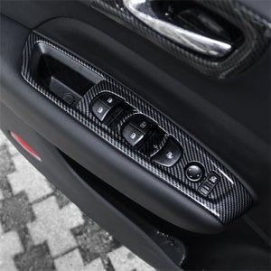 더블랙 QM6 실내 튜닝 용품 윈도우 스위치 커버 카본 몰딩