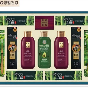 LG생활건강 진심세트 특1호 종합선물세트 리엔샴푸 리엔컨디셔너 죽염치약 바디워시