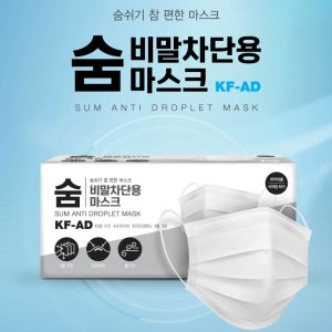 덴바이오 숨덴탈마스크 KF-AD 대형 국산 의약외품 화이트