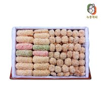 보자기포장 실속2호 한과세트 (콩,유과) 4단 1kg