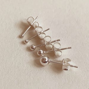 925실버 볼 귀걸이 1.5mm 2mm 2.5mm 3mm 4mm 은 귀걸이