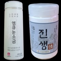 진생죽염 + 오씨아드 해양심층수 고운 엠큐눈소금 150g 1통