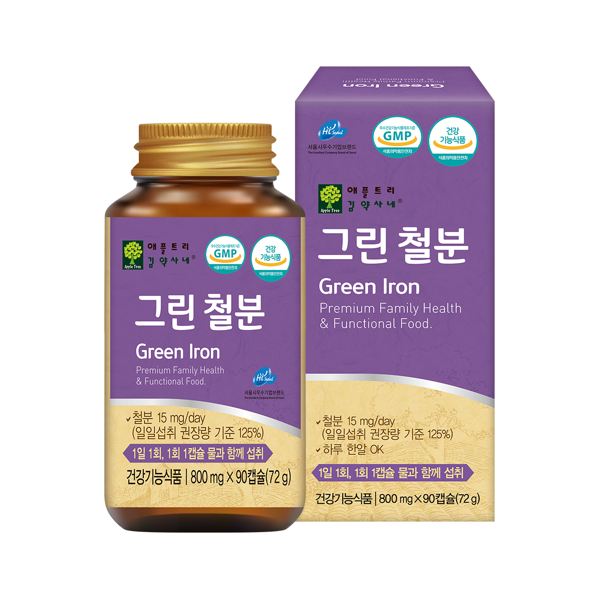 식물성 비헴철 철분제 비햄철 복합 철분 NI 청소년 철분제 3개월
