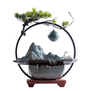 인테리어 분수 소형 실내 분수대 인공 미니 폭포 가습효과 예술 장식품