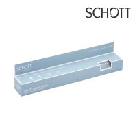 독일 SCHOTT 유리빨대 23cm 다회용 각인가능 유리빨대 (국내산 세척솔 포함)