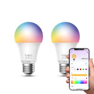 티피링크 Tapo L530E (2팩) 스마트 멀티컬러 전구 LED 조명 IoT 구글홈 E26소켓