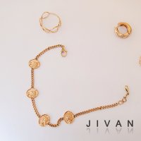 JIVAN 우아한 여인 코인 팔찌 14k 18k