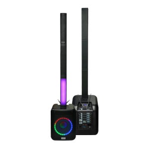 데닉스 DY-1200AR PLUS 1300W 올인원 컬럼어레이 스피커 전기식 무선마이크2개