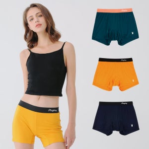 플레이보이속옷 여성 슬림핏 트렁크 팬티 3매