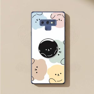 갤럭시 노트9 케이스 젤리 그립 톡홀더 스마트톡 세트 베어파티 둥이곰