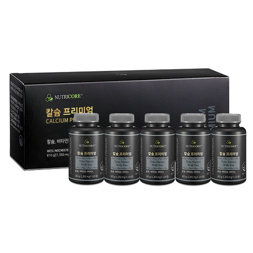 뉴트리코어 칼슘 프리미엄 120정 x 5개입 임산부 <b>더칼슘디</b> 비타민K 칼마디K 골절 영양제