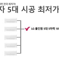 화성 송산신도시 대방노블랜드 5차 시스템에어컨 공동구매 5대 LG 올인원 18평+8평+6평+6평+6평