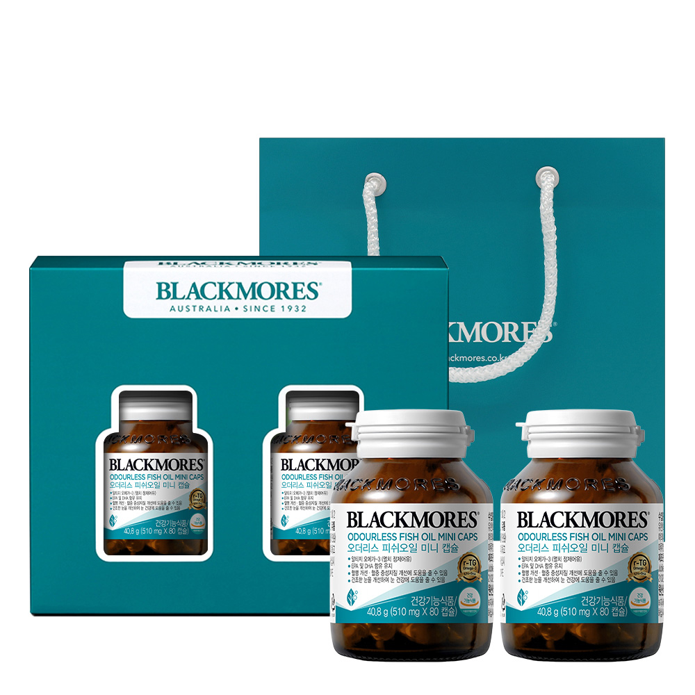<b>블랙모어스</b> 오더리스 피쉬오일 오메가3 청소년 남성여성오메가3 2병