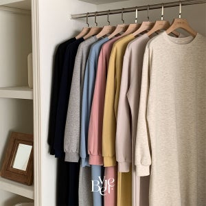 가을 원피스 맨투맨 부드러운 면 긴팔 롱 원피스 빅사이즈