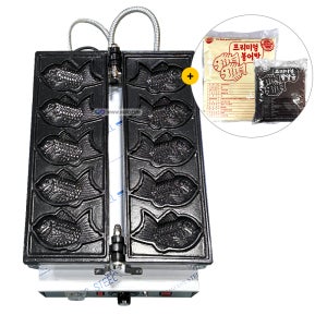 한국기계MC 국내산 업소용 전기식 큰 붕어빵기계 5구 / 5p (+ 반죽 5kg 팥앙금 3kg 무료증정)