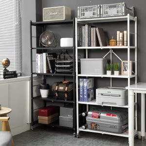 올맘 철제 원터치 이동식 폴딩 선반 5단 단품 1+1 모음전