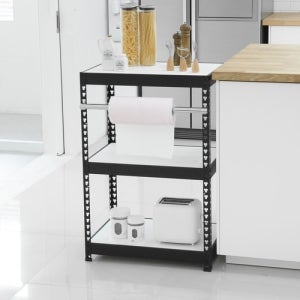 3단 맞춤 조립식 무볼트 베란다 다용도실 창고 펜트리 철제 선반 수납장