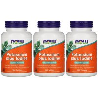 나우푸드 알긴산나트륨 칼륨 요오드 180정 포타슘 potassium iodine x3통