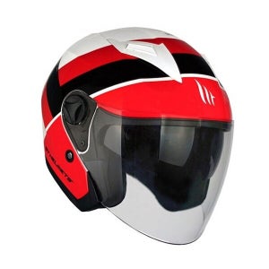 오토바이 바이크 스쿠터 MT 볼레바드 오픈페이스 헬멧(화이트/블랙/레드)