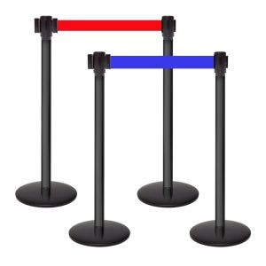 프리미엄 블랙봉 국산 벨트차단봉 안전 가이드라인 2m벨트 안전잠금-옵션 바리게이트