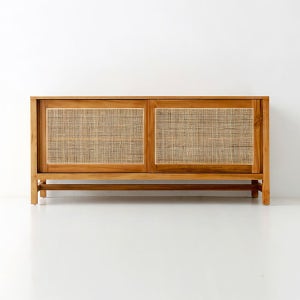 CESBON 슬라이딩 콘솔수납장 라탄 KCN005 450x1050x700mm, 1단, 8225.8338