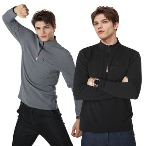 MOLEX 모렉스 시그니처 남성 긴팔 티셔츠 등산 작업 집업 스판 아웃도어