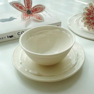 심사영작가 화이트 메모리 미니보울 디저트볼 보울