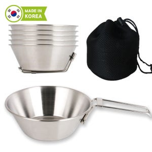 리빙글로리 스텐304 시에라컵 300ml 500ml 5P 세트 캠핑 대용량 그릇 국내산