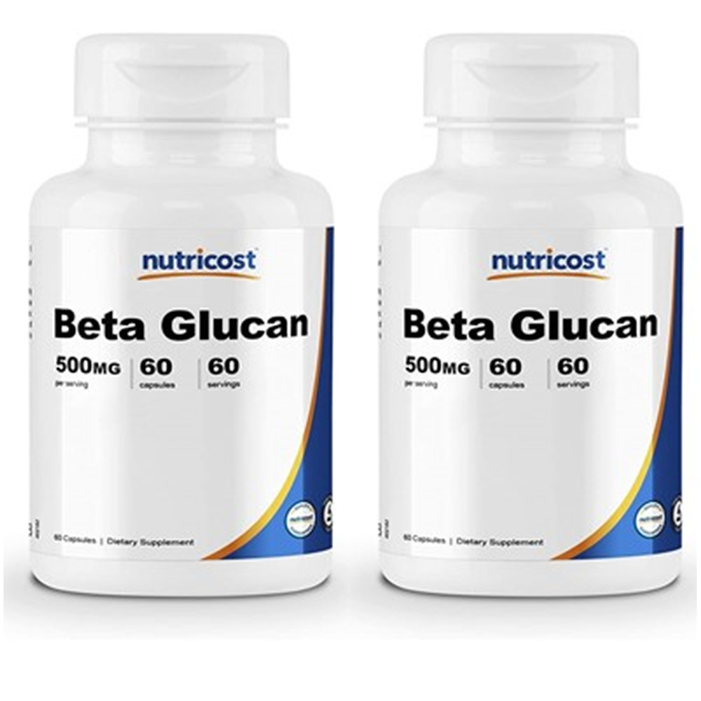 Nutricost <b>Beta Glucan</b> 뉴트리코스트 <b>베타글루칸</b> 500mg 60베지캡슐 2팩