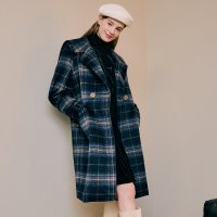 [제로스트릿]알파카 세일러 체크 코트 ALPACA SAILOR CHECK COAT / NAVY