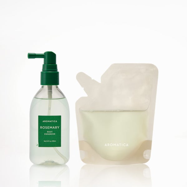 아로마티카 두피 토닉 본품 & 리필 세트 (100ML+100ML) 두피 스프레이 강화 탈모 케어 헤어토닉 앰플 쿨링 보습
