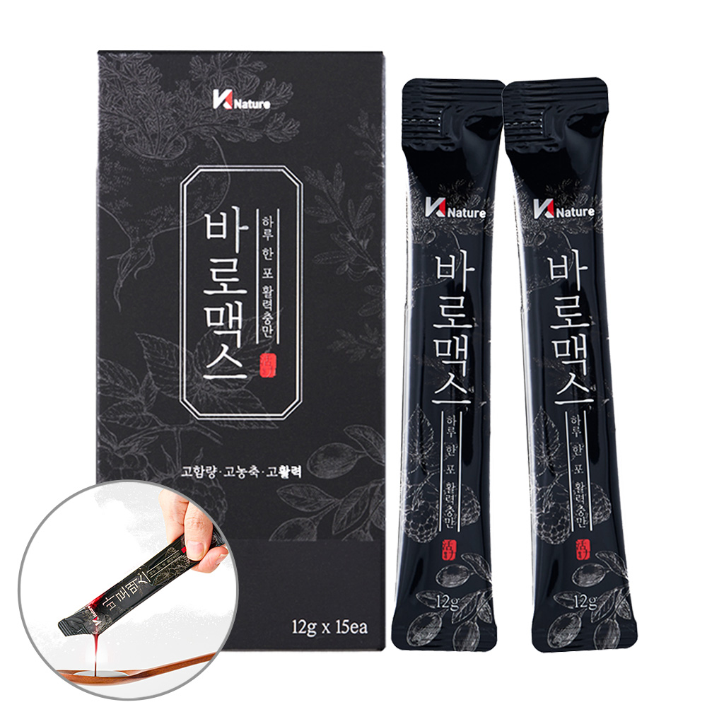 바로맥스 야관문 마카 <b>남성</b> 활력제 기력 정력 체력 중년 <b>갱년기</b> 영양제 15포