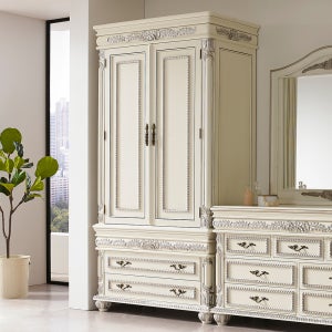 뉴엔 마호가니 원목 옷장 엔틱 입본장 안방 서랍 옷장 이불 장 키큰장 싱글 장롱(1통)