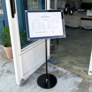 사인통 회전형 A4 사인스탠드 거치대 POP 입간판 안내판