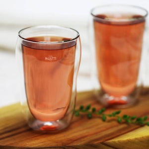 까사무띠 더블월 까르네 글라스 330ml 2P 이중유리 글라스 내열잔 티잔 선물용 실용적인 디자인