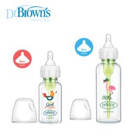 닥터브라운젖병 내로우넥 옵션스플러스 프리미엄 데코 유리젖병 1P 120ml,250ml