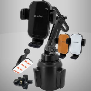 차량용 컵홀더 핸드폰 고속 무선충전 거치대 듀얼코일 Z플립 휴대폰 스타리아 CT-W16+CT-H24