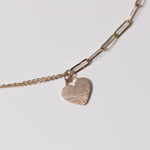 14k 18k 하트 클립 체인 목걸이 펜던트 데일리 금목걸이