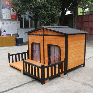 실외용 원목 특대형 두마리 견사 중형견 대형견집 강아지집 개집 애견하우스 조립식