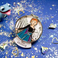 디즈니뱃지겨울왕국2 안나 접이식 경첩 핀 뱃지 워터볼 Frozen Elsa Pin Badge