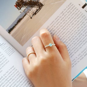 925실버 우정링 탄생석반지 12종 끌레르/ Clair