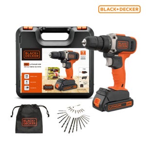 블랙앤데커 20V 무선 충전 드릴 드라이버 EBCD703K