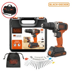블랙앤데커 20V 무선 충전 햄머드릴 EBCD704K 비트세트 하드케이스포함