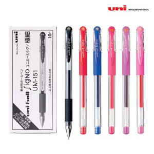 유니볼 시그노 0.38 1갑(10개입) 중성 볼펜 UM-151