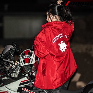 [모빈스알 바람막이 레드] 바이크 방수방풍 점퍼 오토바이 패션 라이딩 자켓
