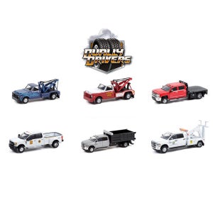 그린라이트 64스케일 뒷바퀴2개 듀얼리 초대형 픽업트럭 시리즈8 다이캐스트 미니카 모형