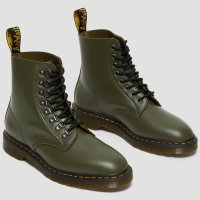 [Dr. Martens] 1460 PASCAL VERSO SMOOTH LEATHER LACE UP BOOTS GREEN SMOOTH LEATHER / 26966272