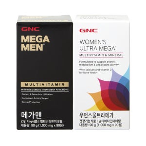 GNC 메가맨 멀티비타민 90정 + 우먼스울트라메가 멀티비타민 90정