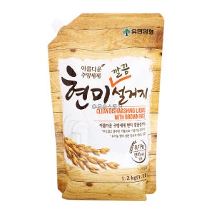 유한 현미 설거지 주방세제 1.2kg 1개